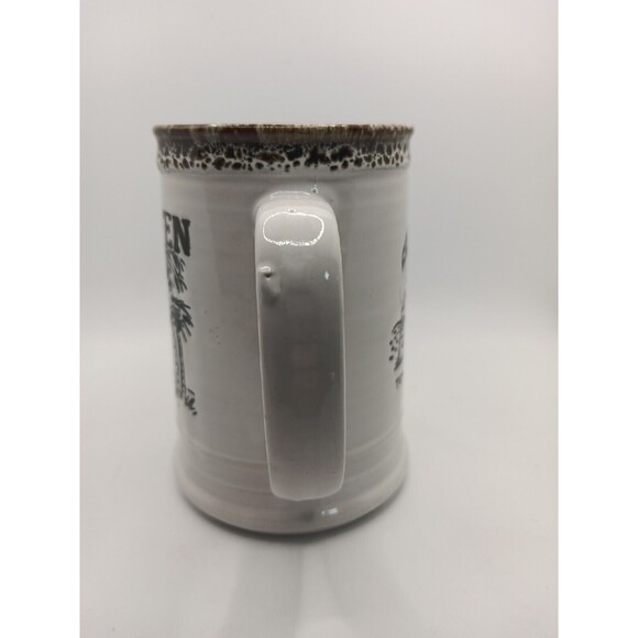 St. Maarten Coffee Mug Cup White Black Town Hall Steel Band Fish Japan Vintage - Picture 6 of 11